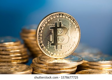 Kryptowährungen neues digitales Geld, Bitcoin-Münze