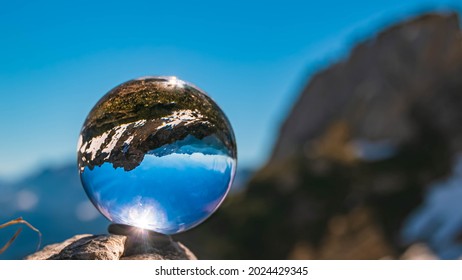 Crystal Ball Alpine Landscape Shot Famous Stock Photo 2024429345 ...