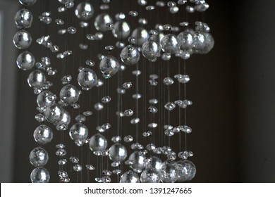 Crystal Ball Chandelier Close Up Detail