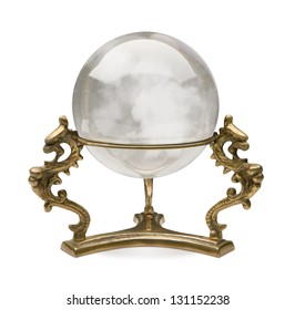 Crystal Ball isolated on a white background with a clipping path