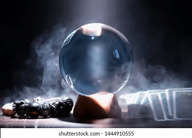 Crystal ball predict the fate. Guessing for the future.