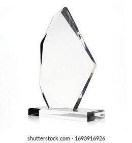 Crystal Blank Award Isolated On White Background