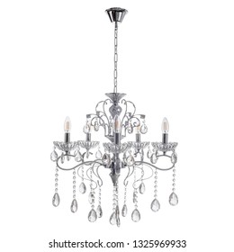Crystal chandelier on a white background