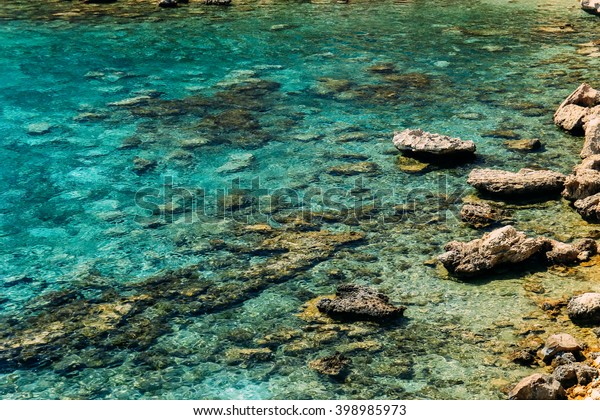 Crystal Clear Emerald Water Sandstone Rocks Stock Photo Edit Now