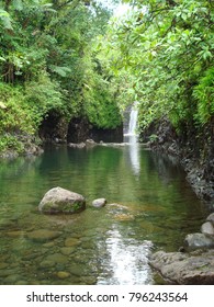 Crystal Clear Lake With Waterfall - Samoa