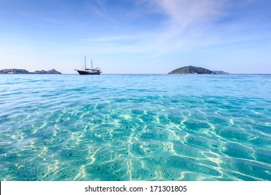 Crystal clear sea of tropical island, Similan, Thailand