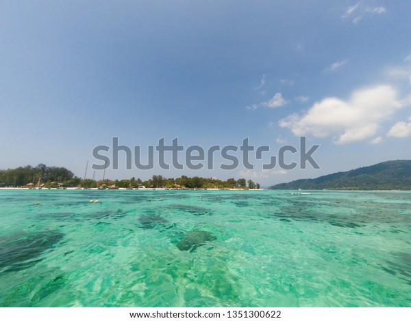 Crystal Clear Tropical Waters Holiday Background Stock Photo Edit