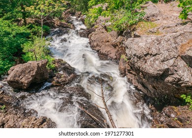 Crystal Falls Algoma District Ontario Canada In Summer On Sunny Day