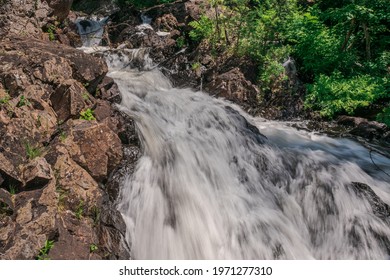 Crystal Falls Algoma District Ontario Canada In Summer On Sunny Day