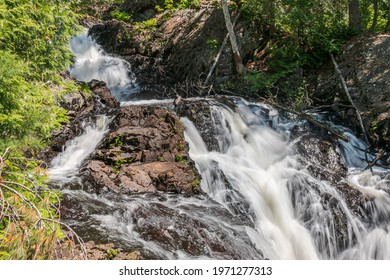 Crystal Falls Algoma District Ontario Canada In Summer On Sunny Day