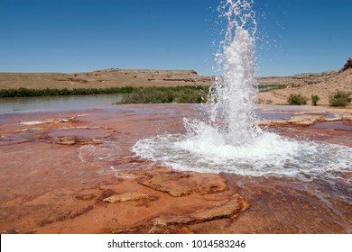 Crystal Geyser On Utah's Green River