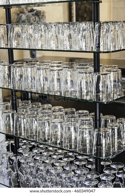 Crystal Glasses Wet Bar Restaurant Hotel Stock Photo Edit Now