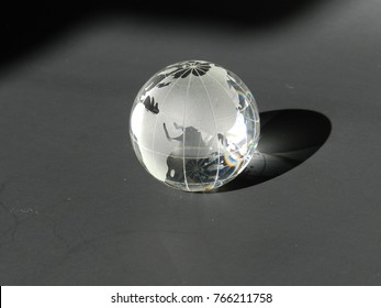 Crystal Globe On Black Background