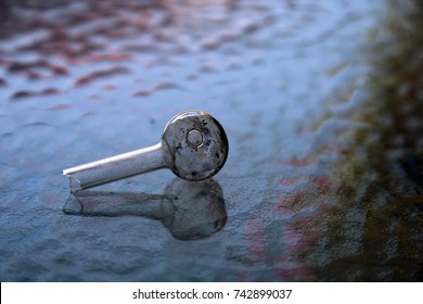 crystal meth pipe. a glass pipe for smoking methamphetamine found on a sidewalk. drug abuse. 