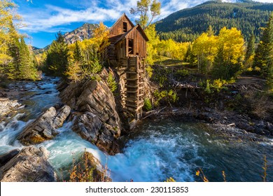 Crystal Mill Wooden Powerhouse located on Crystal River Colorado