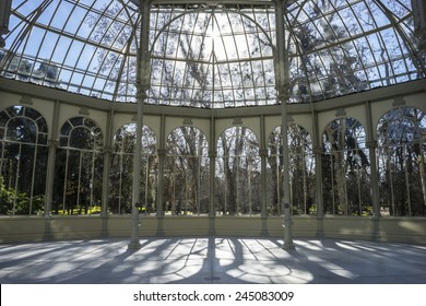 Crystal Palace In The Retiro Park Madrid, Spain