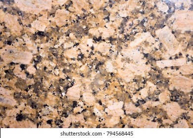 Crystalled Texture Of Granite Countertop (giallo Vicenza Or Giallo Fiorito)