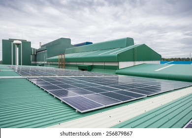 Crystalline Silicon Photovoltaics on Factory roof