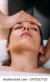 CST or craniosacral therapy head massage close-up