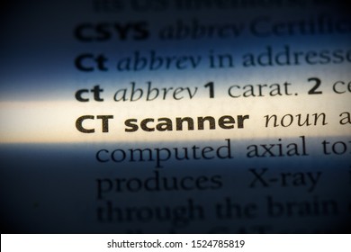 ct scanner word in a dictionary. ct scanner concept, definition. - Shutterstock ID 1524785819