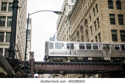Cta Train In Chicago