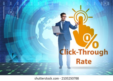 CTR click through rate concept with business people
