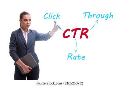 CTR click through rate concept with business people
