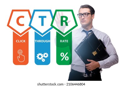 CTR click through rate concept with business people