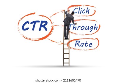 CTR click through rate concept with business people