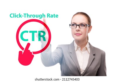 CTR click through rate concept with business people