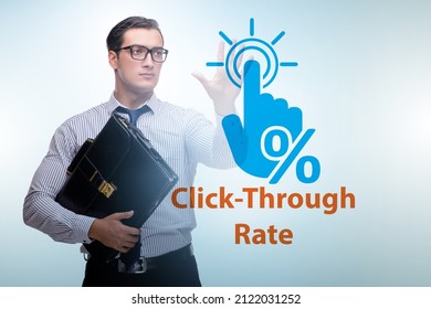 CTR click through rate concept with business people