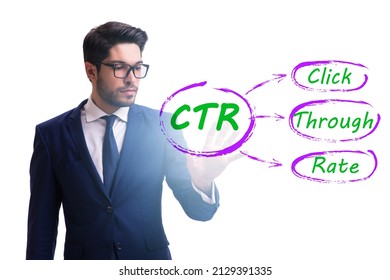 CTR click through rate concept with business people
