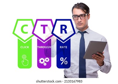 CTR click through rate concept with business people
