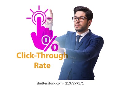 CTR click through rate concept with business people