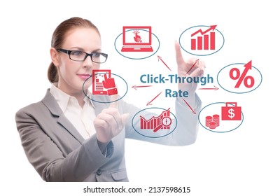 CTR click through rate concept with business people