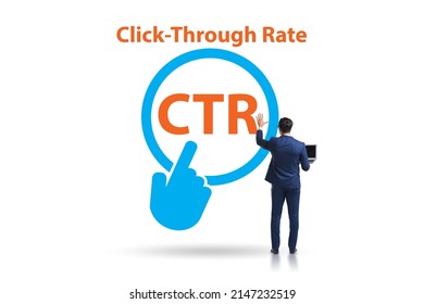 CTR click through rate concept with business people