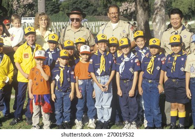 A Cub Scout Troop With Their Leaders