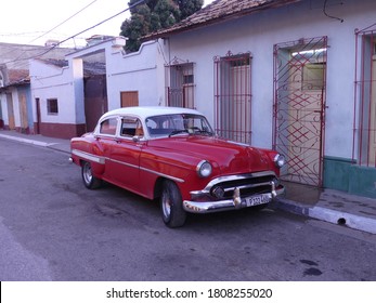 Cuba Car Old Amerikan Automobil 60s Red