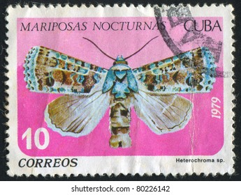 CUBA - CIRCA 1979: stamp printed by Cuba, shows butterfly Heterochroma, circa 1979
