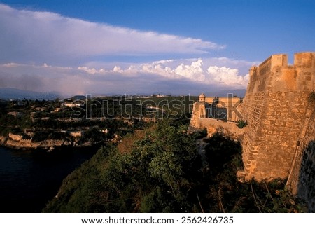 CUBA - Santiago de Cuba - El Morro Castle (designed by Italian architect Battista Antonelli in 1663) dominates the entrance to the bay