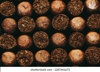 Cuban Cigars, Close up.