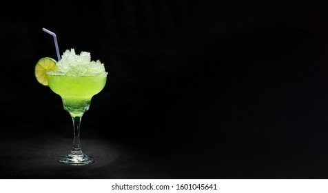 Cuban Daiquiri Drink Coctail Black Background