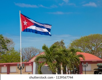 Cuban Flag Near The Bay Of Pigs Invasion Site