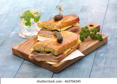 Cuban Sandwich, Cuban Mix, Ham And Cheese Pressed Sandwich