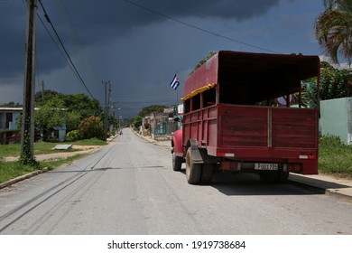 Cuban street in small village San Luis