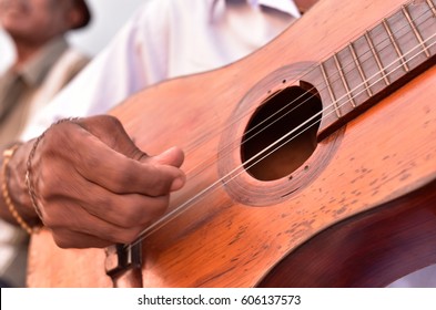 Cuban Traditional Music Player In The Streets Of Trinidad,Sancti Spiritus,Cuba