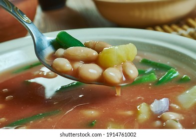 Cuban White Bean Soup Melds The Flavors Of Navy Beans, Pork, Onions, Garlic, And Seasonings.