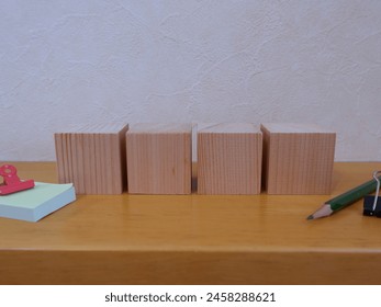 cube, block, text space, copy space, four, background, eye-catching image, simple