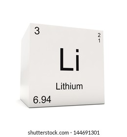 cube of lithium element of the periodic table isolated on white background - Periodic Table Symbol For Lithium cube of lithium element of the periodic table isolated on white background - Periodic Table Symbol For Lithium