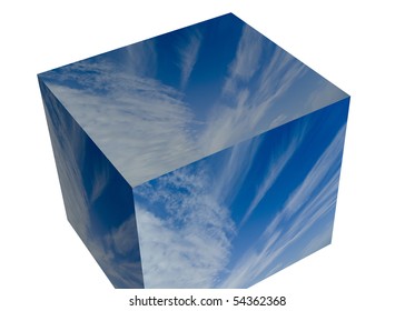  	The cube from a sky.